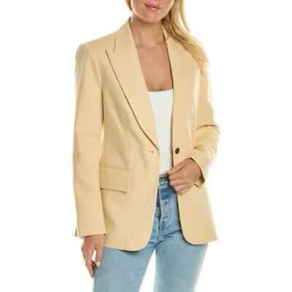 Land’s End Butter Yellow Wool/Silk/Linen Blazer